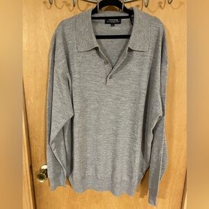 TUSCANY- men’s merino wool collared sweater in size xl